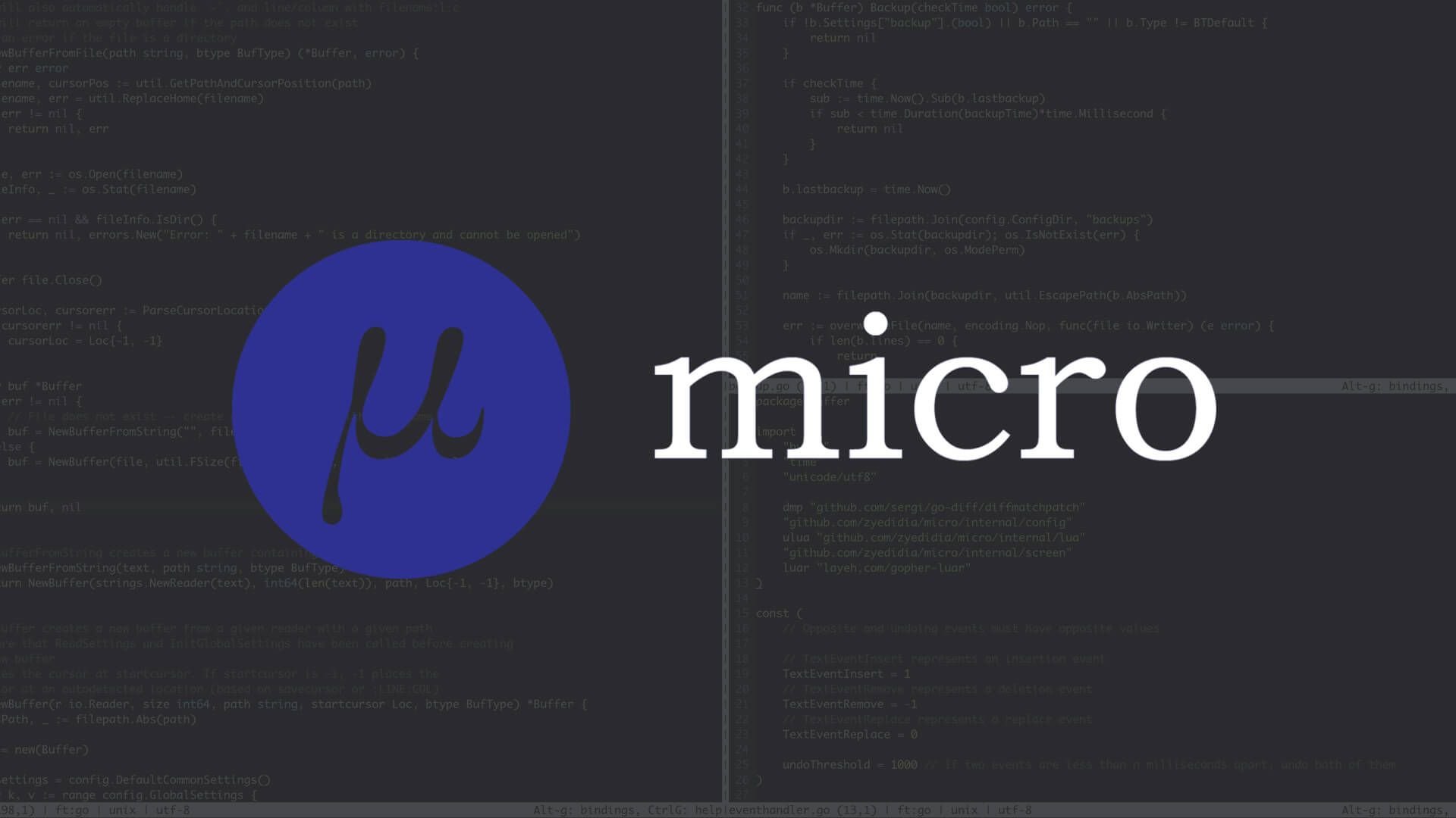 Micro — Консольный текстовый редактор
